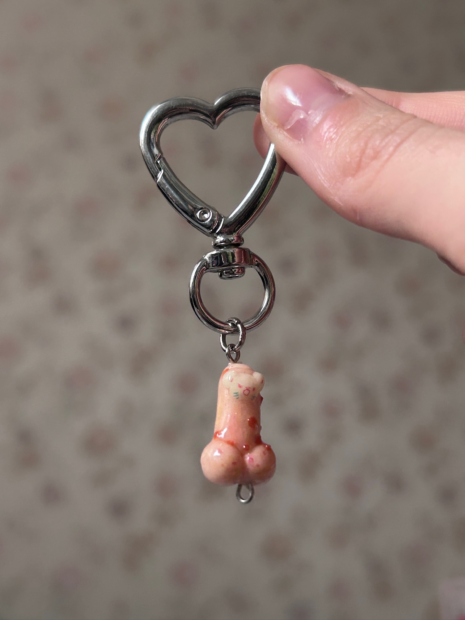 Heart bag charm